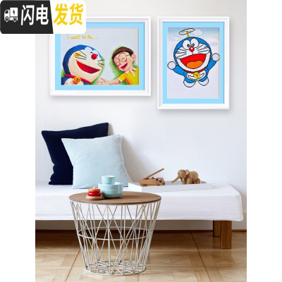 三维工匠十字绣卡通小幅手工客厅卧室儿童房2019线绣新款自己绣小件简 [埃及长绒棉4股线绣][一套更优惠2种图案各1件]