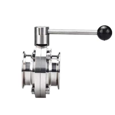 盛京联硕 不锈钢卫生级快装蝶阀 定制 台