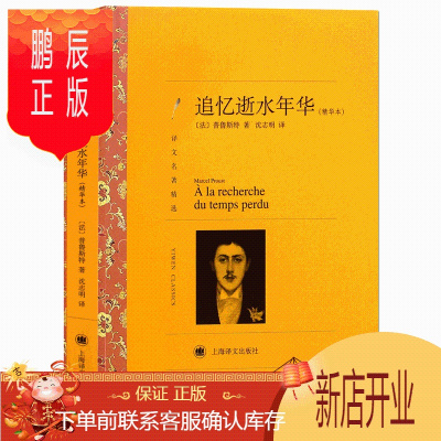 鹏辰正版译文名著精选--追忆逝水年华（精华本）(法)普鲁斯特,沈志明小说社会上海译文追忆似水年华