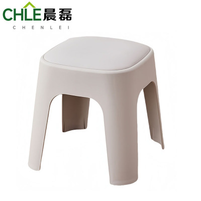晨磊 软包塑料凳 浅灰色 个
