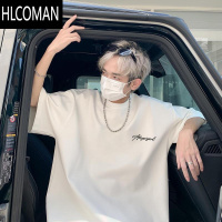 HLCOMAN美式复古短袖t恤男款高街夏季宽松潮牌ins男士2025新款半袖痞帅气