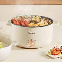 美的(Midea)电煮锅 电炒锅 3L 带蒸笼 MC-HGE2511
