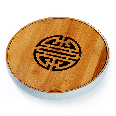 常生源茶盘茶托仿宋汝窑竹木功夫茶盘开片茶台茶海皓月茶盘