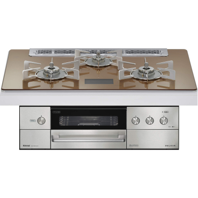 日本原装进口RINNAI/林内燃气灶电源款嵌入式烤箱灶DELICIARHS71W31E12VCASTW-13A 天然气