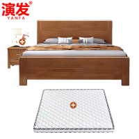 演发 木床+床垫+床头柜