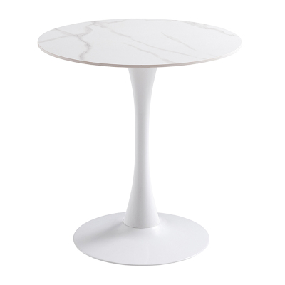 中豫鑫泽ZYXZ-VC4120108 圆桌小户型家用桌简约接待洽谈桌 岩板台面