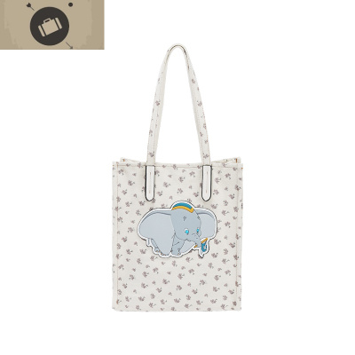 小飞象帆布包森系文艺厚实大容量女单肩手提印花竖横向托特袋艾狄伊娃单肩包