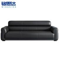 铭思达会客沙发黑色三人张