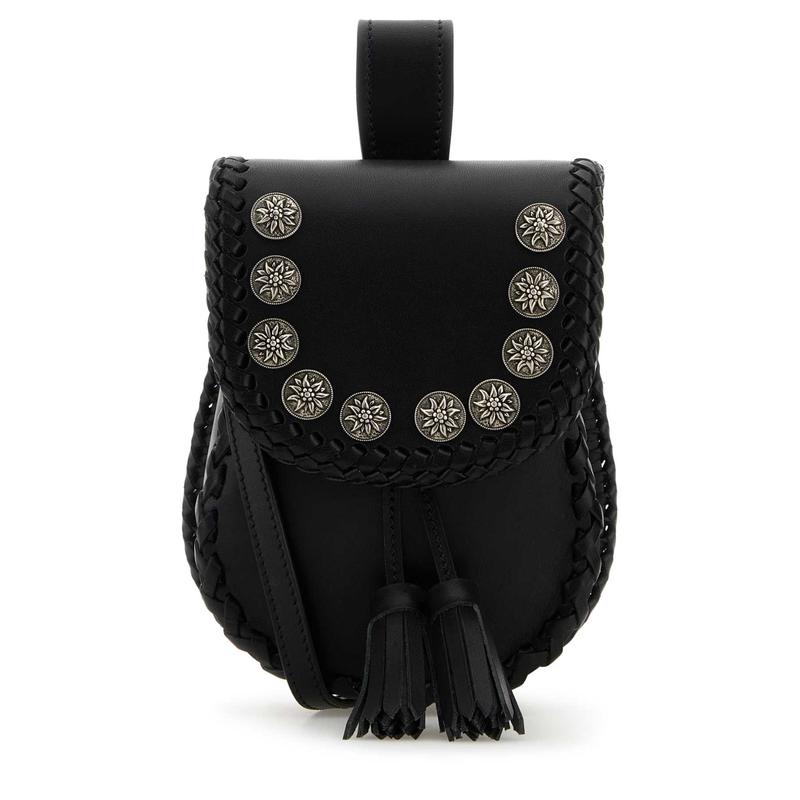 普拉达(PRADA)女士真皮迷你单肩斜挎包时尚百搭配饰小方包100vite