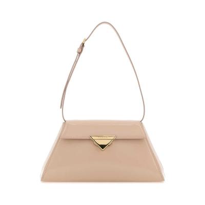 普拉达(PRADA)女士皮质单肩包粉粉嫩嫩百搭配色实用日常通勤手提