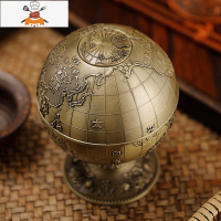 地球仪北欧ins牙签盒按压自动弹出创意个性金属家用客厅时尚古风 敬平 青古牙签筒