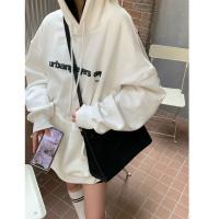 加绒连帽卫衣女秋冬宽松韩版新款女士学生上衣女装东南亚