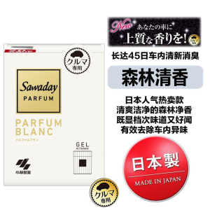 日本小林制药sawaday车载固体香膏汽车香水去异味芳香消臭剂香薰