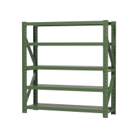 臻远ZYJJ-HJ-039仓储货架中型货架绿色五层主架2000*500*2000mm/200kg