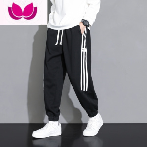 七斓大码休闲运动裤男长裤潮胖子加肥加大青少年加大码春季男士束脚裤