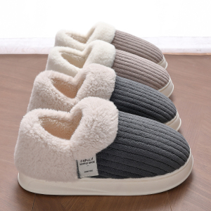 棉拖鞋男款秋冬季新款包跟外穿室内家居加绒防滑棉鞋男士