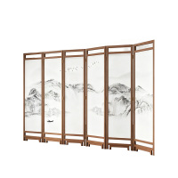 实木屏风展示架 可折叠