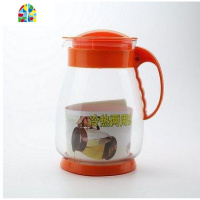 大容量加厚耐热可高温大家庭用玻璃冷水壶凉白开水装凉水过滤茶壶 FENGHOU 2000ML蓝色11件套凉水壶