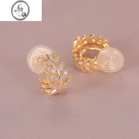 JiMi精致树叶蚊香盘耳夹女无耳洞耳环2023年新款潮耳扣小众设计感耳饰