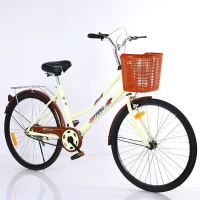 24寸26寸自行车男式女式学生轻便车淑女士公主单车复古实心胎