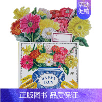 [正版]快乐日成人翻翻立体书 Happy Day:A Bouquet in a Book 花朵鲜花艺术画册 英文创意