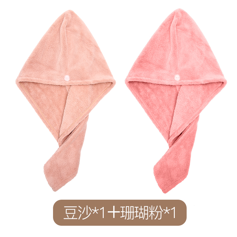 强吸水干发帽女吸水速干擦头发长发毛巾加厚包头巾的洗头浴帽 三维工匠 新款经编珊瑚绒长款63*24cm蝴蝶蓝