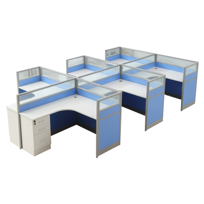 中豫鑫泽 ZYXZ5031853 简约屏风办公桌员工卡座隔断职员电脑桌 六人位