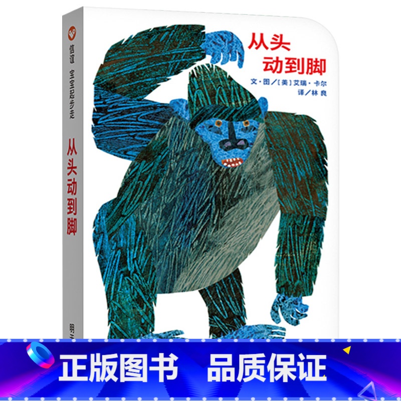 从头动到脚 硬壳精装 [正版]从头动到脚信谊宝宝起步走系列图画书纸板书游戏动作儿童启蒙早教认知艾瑞卡尔童书