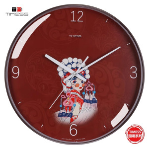 TIMESS国潮钟表挂墙挂钟客厅家用个性创意时尚大气免打孔石英时钟