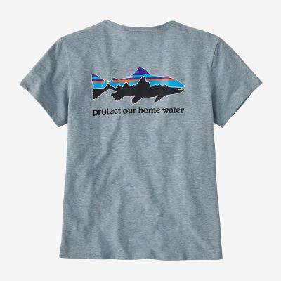 Patagonia巴塔哥尼亚Home Water Trout 经典飞钓女款短袖运动T恤