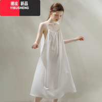 YIBUSHENG胖妹妹2-300斤大码过膝遮臀宽松连衣裙纯色女装时髦休闲长裙