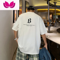 七斓美式短袖t恤男潮牌高街简约印花半袖cityboy夏季百搭宽松上衣