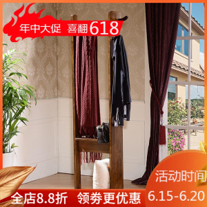 雅依格卧室衣架落地挂衣架核桃木实木衣帽架衣服架立式衣架