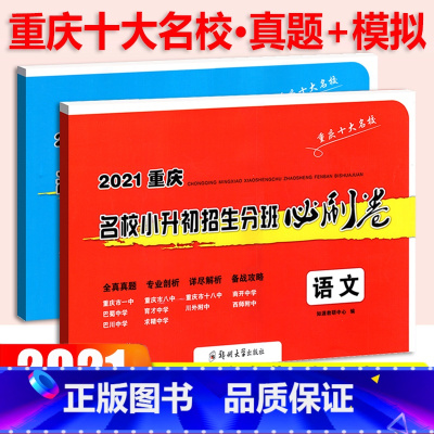 [正版]2021重庆名校小升初招生分班考试卷必刷卷语文数学小升初真题卷小升初系统总复习必刷题人教版名校冲刺试卷模拟卷小学