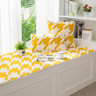 幸福派北欧风飘窗垫窗台垫四季可用飘窗垫窗台垫加厚定制榻榻米垫阳台垫子阳台海绵坐垫子网红ins毛绒榻榻米垫