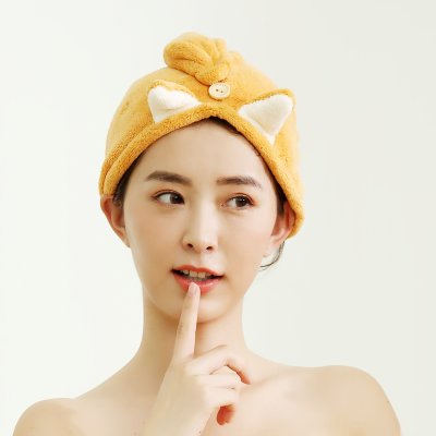 猫耳干发帽柔软吸水不掉毛可爱韩版干发毛巾