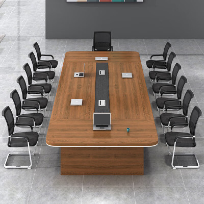 域赢圆角加厚会议桌长桌简约现代板式培训桌长方形长条桌7*1.6米