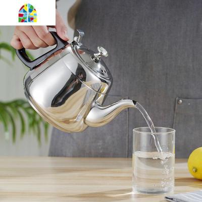 不锈钢烧水壶平底过滤网泡茶壶电磁炉罗马壶酒店餐厅壶 FENGHOU 1.5L(无网)