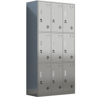 晋舰 201不锈钢更衣柜员工宿舍储物柜多门鞋柜换衣柜碗柜 九门