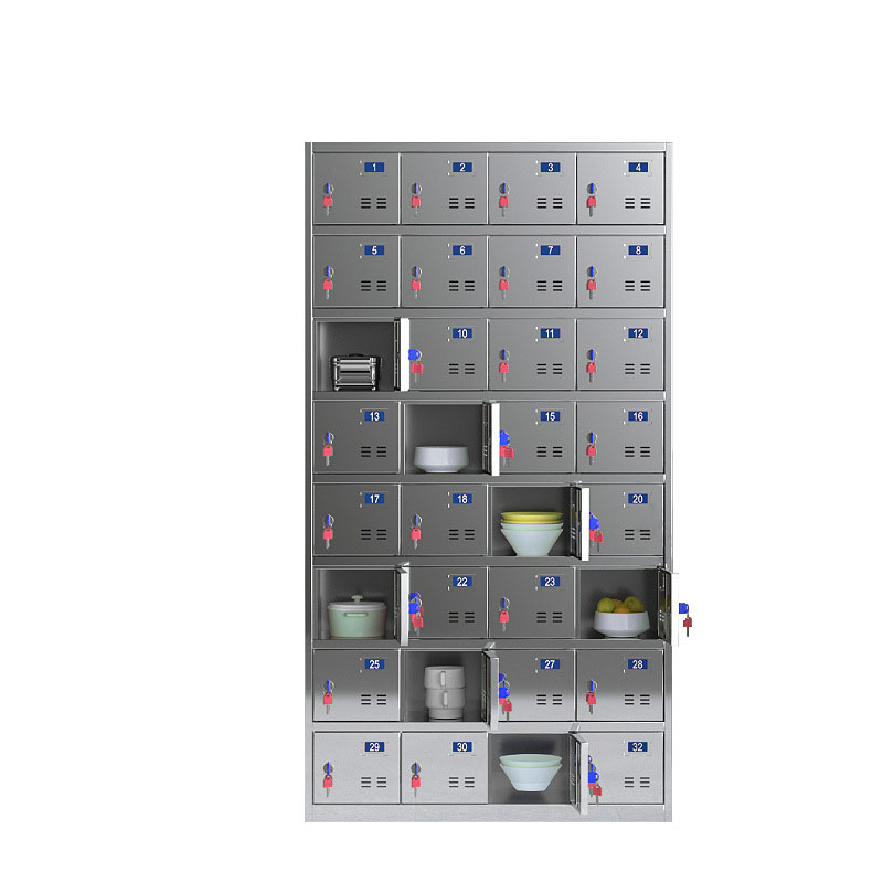 晋舰 201不锈钢碗柜餐盘柜食堂餐具收纳储存柜碗碟存放柜储物柜 32门柜