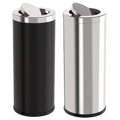 先互丁 不锈钢推盖垃圾桶港式桶 多规格 个
