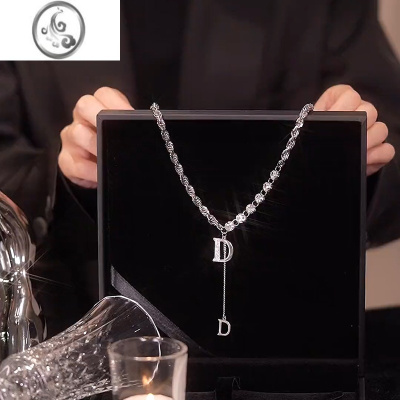 JiMi项链女2023年新款ins百搭饰品嘻哈轻奢小众设计感高级毛衣锁骨链