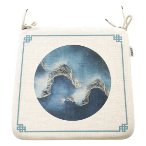 美帮汇新中式慢回弹记忆棉实木椅子坐垫餐椅垫马蹄形圆角防滑餐桌椅垫