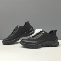 男生黑色运动鞋厚底增高鞋男款百搭潮鞋夏季镂空透气欧洲站休闲鞋