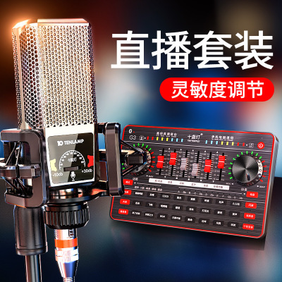 十盏灯PKking专业直播电容麦克风设备K歌喊麦录修音电脑台式通用槊琥