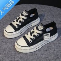 SUNTEK网纱透气小白鞋女2023夏季新款百搭学生时尚系带舒适休闲运动鞋