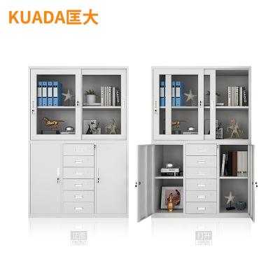 匡大 铁皮文件柜办公档案柜宽中六斗移门钢柜