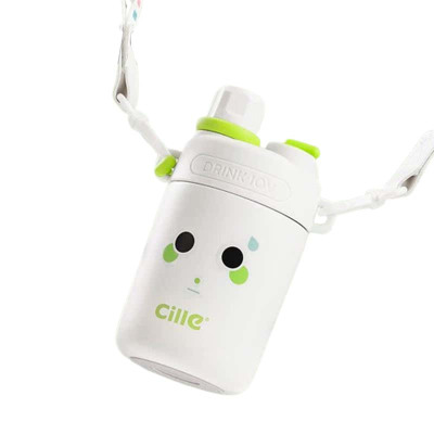 希乐保温杯580ml便携吸管大容量不锈钢蛋粉白XB-23114