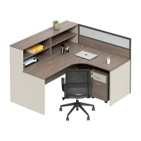 铭威盾职员办公桌员工位卡座屏风位桌椅组合单人位[含柜/椅]