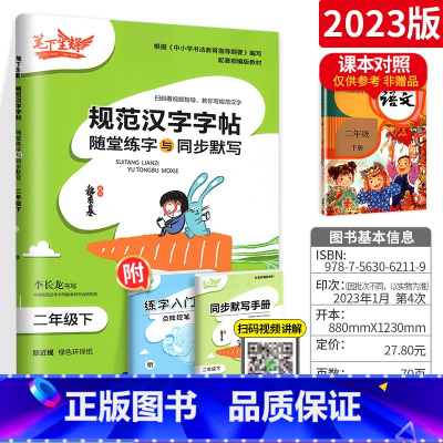 [2下]语文 小学通用 [正版]2023新版笔下生辉规范汉字字帖同步默写手册一二年级上册三年级四年级五年级六年级下册人教